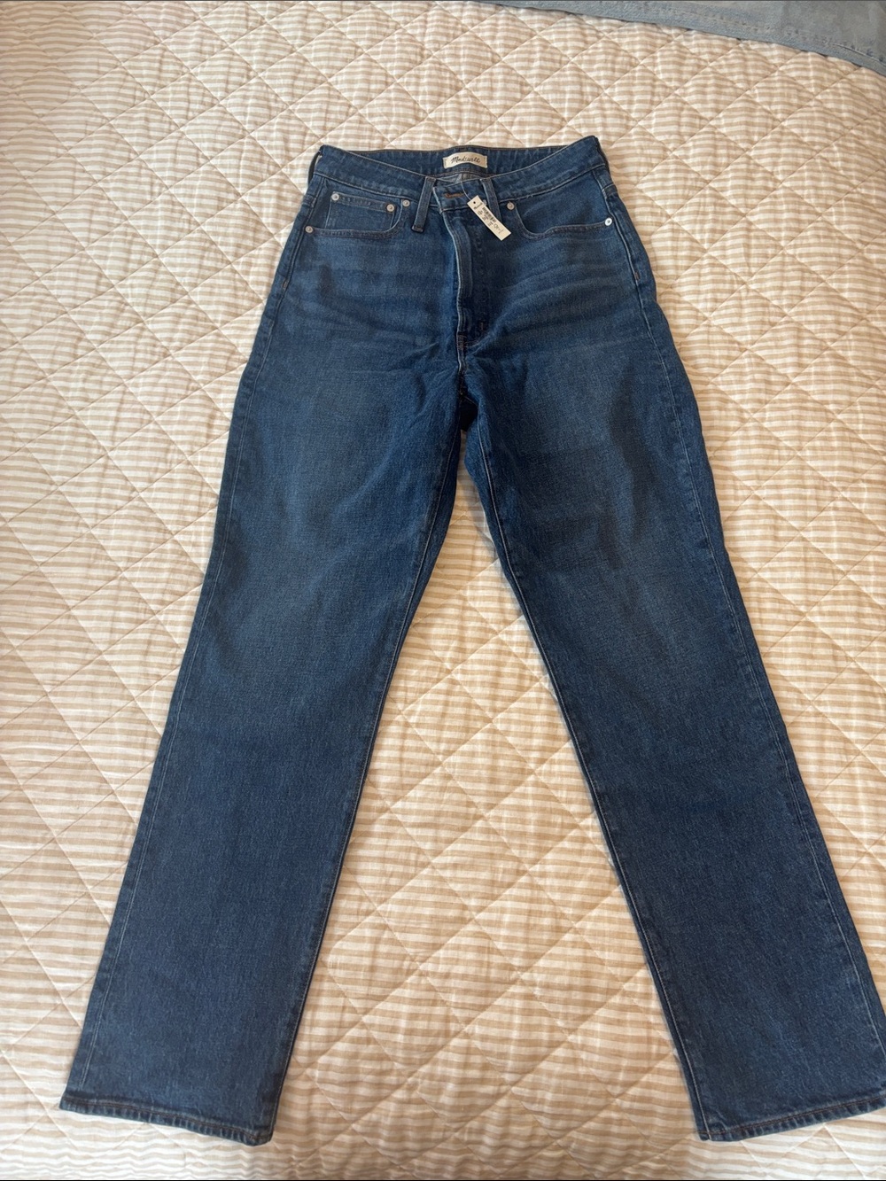 Madewell Women's Curvy Perfect Vintage Straight-Leg Jeans in Dark Indigo